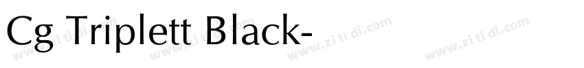 Cg Triplett Black字体转换 Cg Triplett Black字体转换